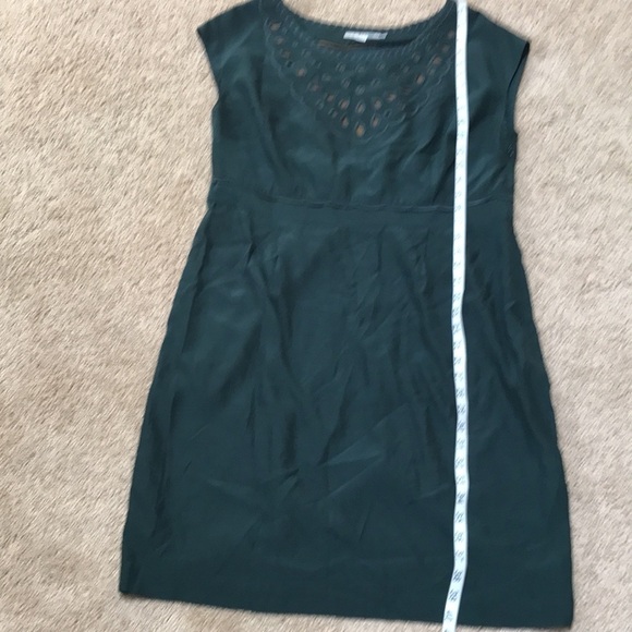 BODEN Size 14R dark green embroidered dress with cut outs - Picture 6 of 10